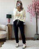 Pull la tete dans les etoiles beige