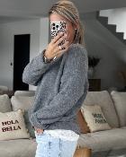 Pull marguerite gris