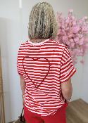 Tee shirt Lexie rayé rouge