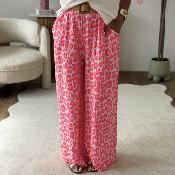 Pantalon Brice blanc rose