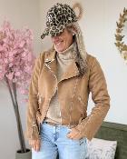 Perfecto suedine camel