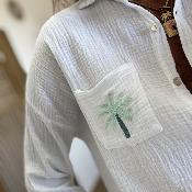 Chemise Palms vert d eau