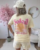 T shirt soleil rivieira jaune