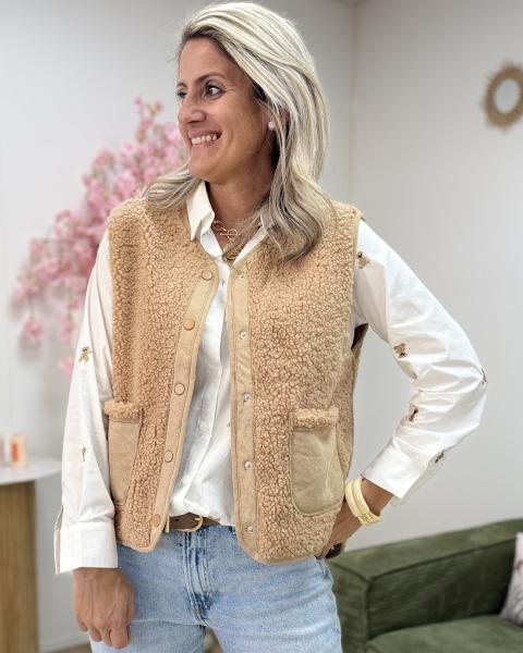 Gilet Eliott camel