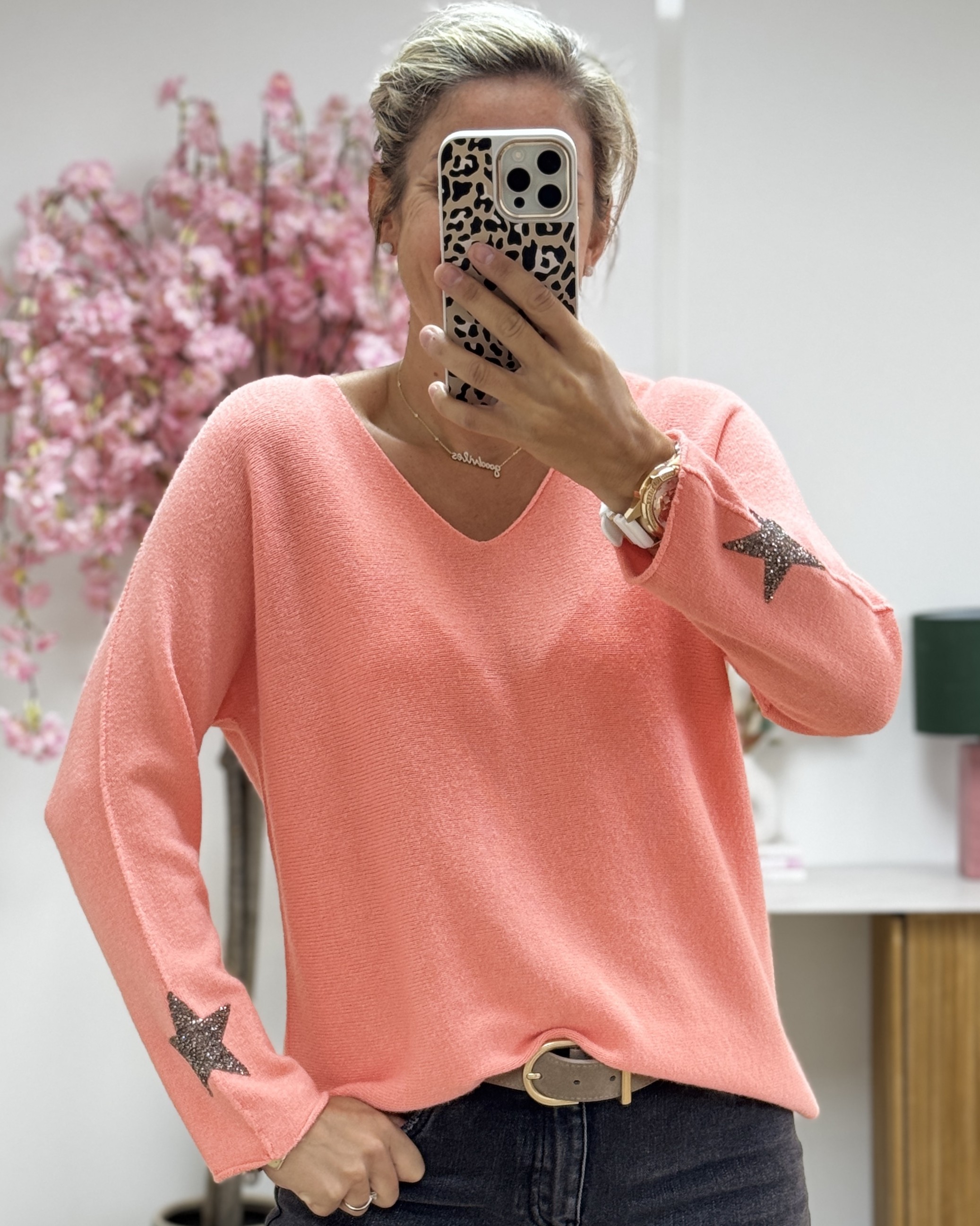 Pull Monica corail