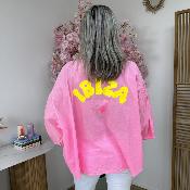 Chemise Ibiza rose fluo