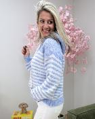 Sweat en maille bleu