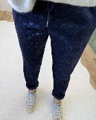 Pantalon satiné leo marine