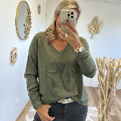 Pull Aurelie kaki