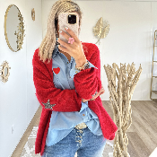 Gilet Mary rouge