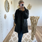 Parka réversible léopard