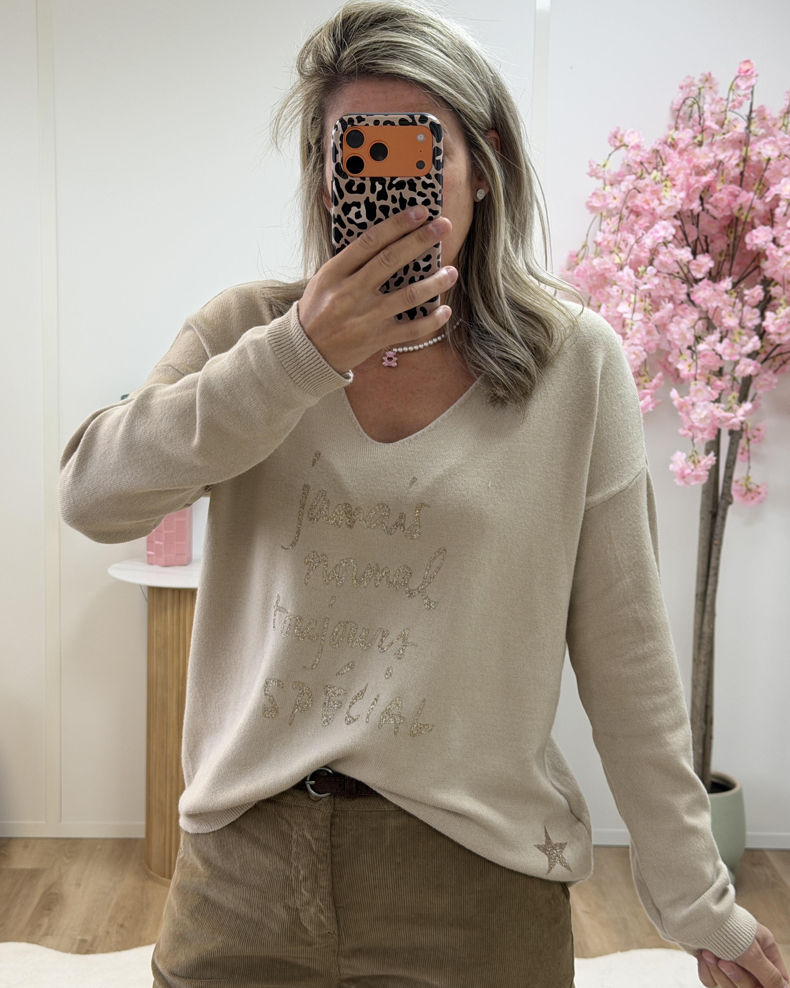 Pull jamais normal beige