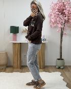 Sweat mom club marron