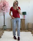 Tee shirt bordeaux pailleté