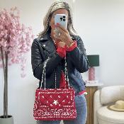 Sac matelassé rouge