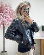 Bombers matelassé simili cuir