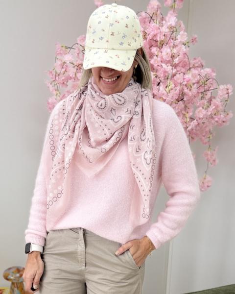 Foulard bandana rose