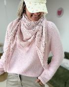 Foulard bandana rose