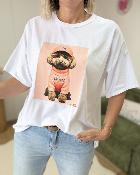 Tee shirt doggy saumon