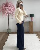 Pantalon à pince marine