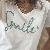 Tee shirt smile vert d'eau