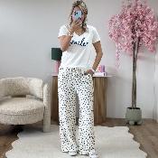Pantalon heart bleu