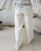 Pantalon à pince ecru