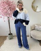 Pantalon à pince bleu jeans