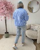 Bombers matelassé bleu