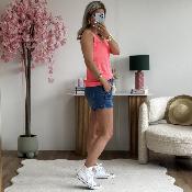 Debardeur lin rose corail