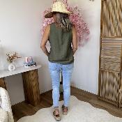 Top Flore kaki