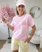 T shirt soleil rivieira rose