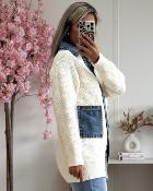 Gilet veste jeans long