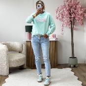 Sweat cherie turquoise