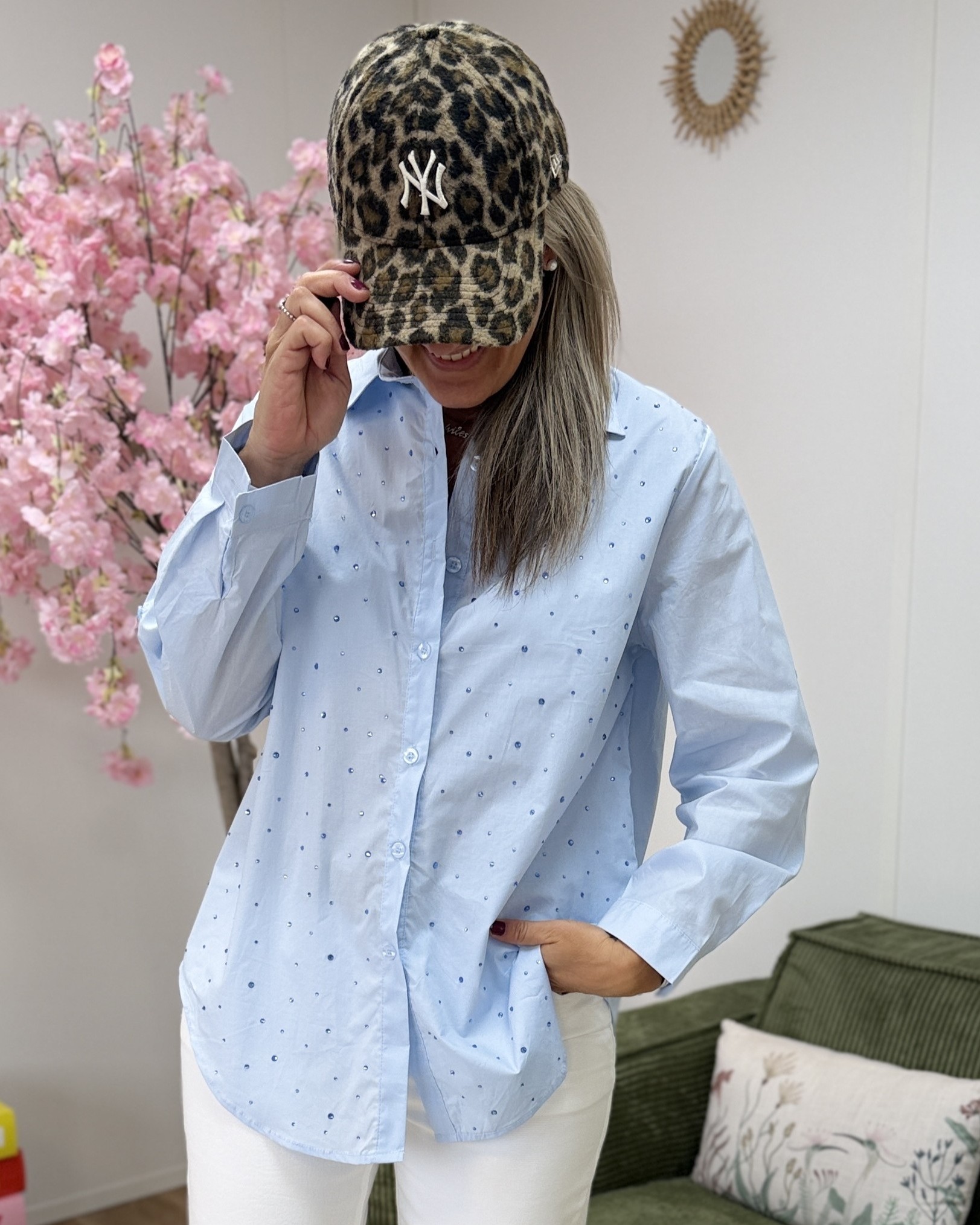 Chemise Strass bleue