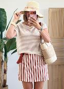 Jupe short Jamie terracotta