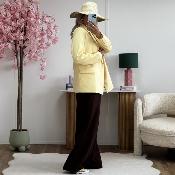 Blazer oversize jaune (taille grand)