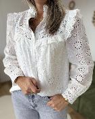 Chemise broderie anglaise blanche