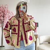 Veste Clara camel rose