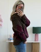 Pull col bardot bordeaux