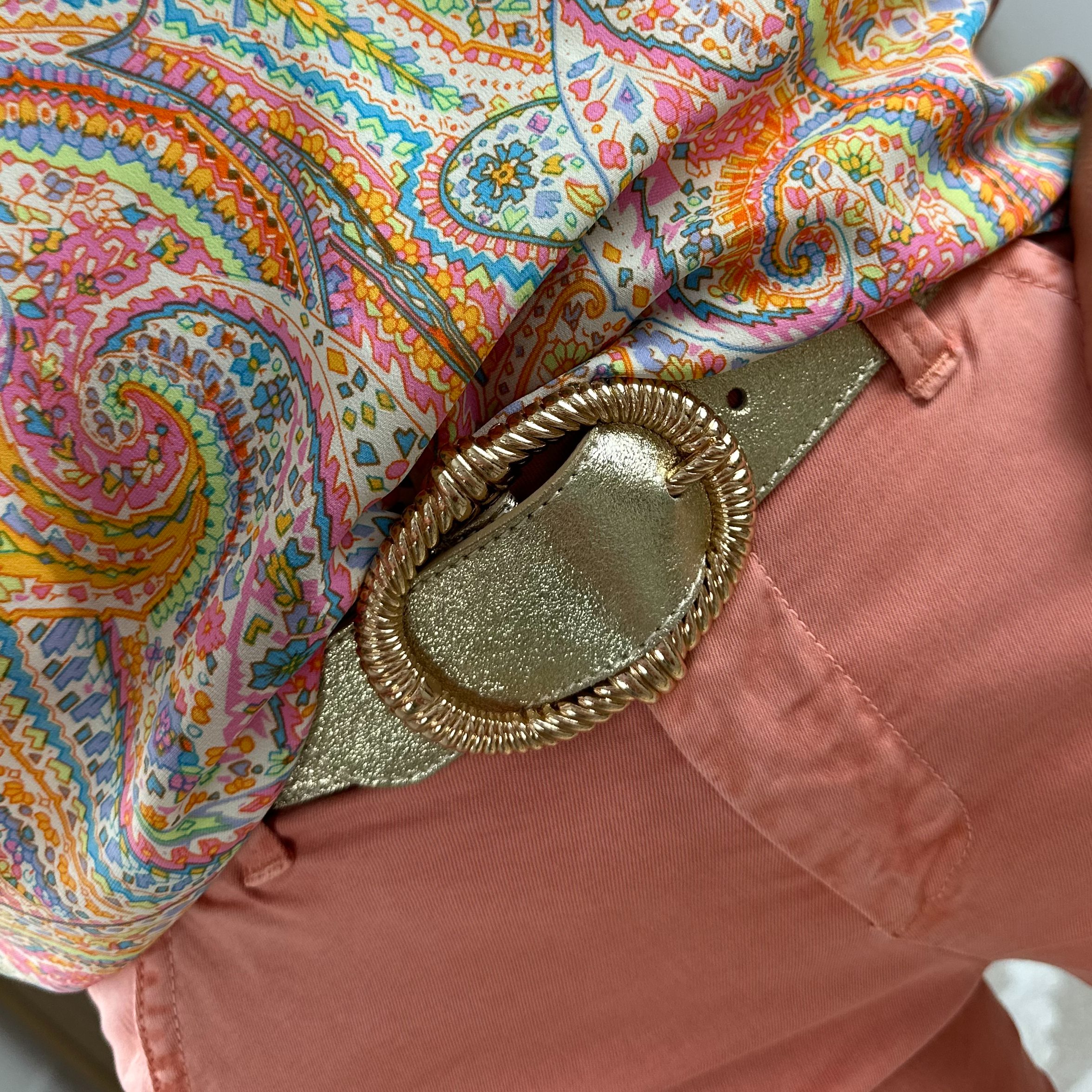 Ceinture en cuir or