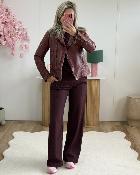 Pantalon Calixte bordeaux
