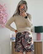 Pull irisé beige