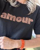 Tee shirt amour pailleté