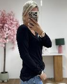 Sous pull dentelle noir