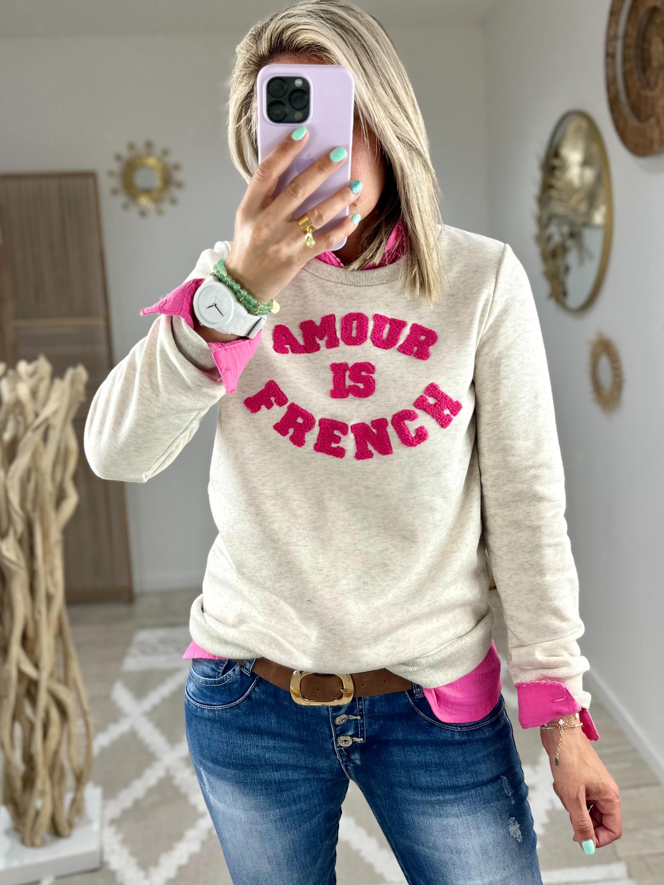 Sweat Amour is french fushia