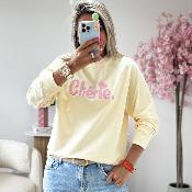 Sweat cherie jaune
