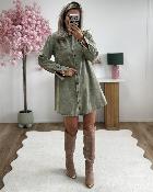 Robe chemise Cruz kaki