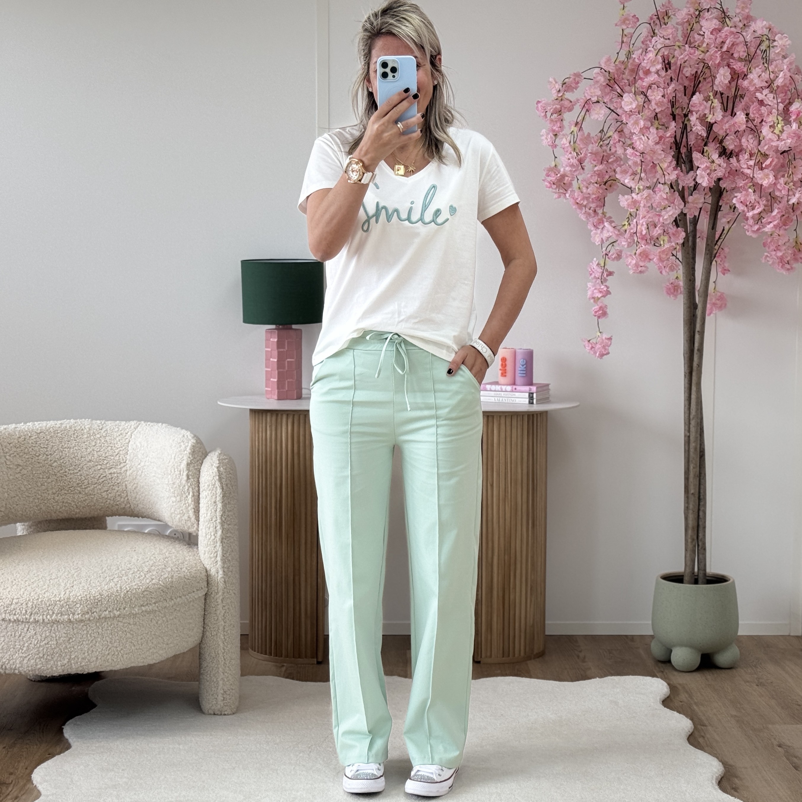 Pantalon Noah vert eau 