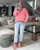 Pull marguerite rose